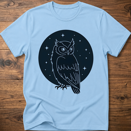 Starry Minimal Owl T-Shirt
