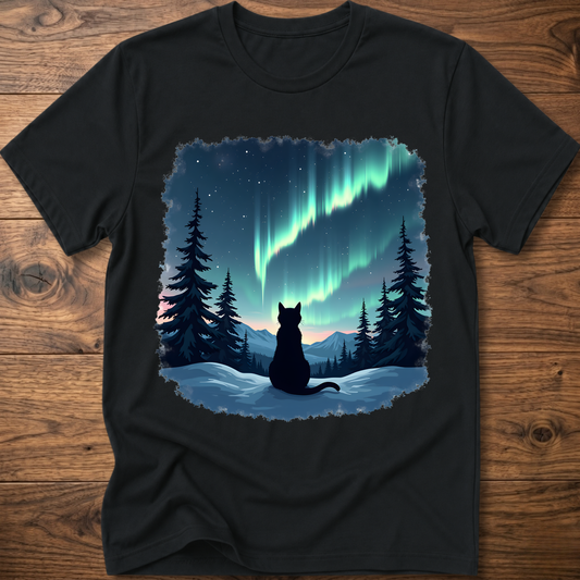Aurora Night Cat T-Shirt