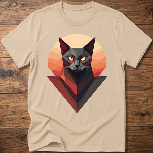 Martian Geometric Cat T-Shirt