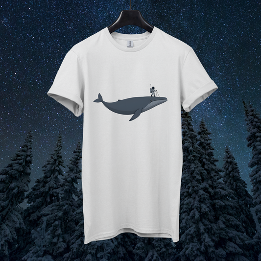 Astronaut Minimal Whale T-Shirt