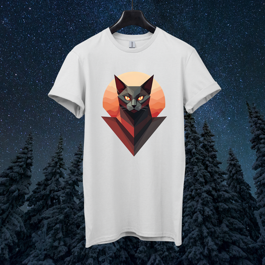 Martian Geometric Cat T-Shirt