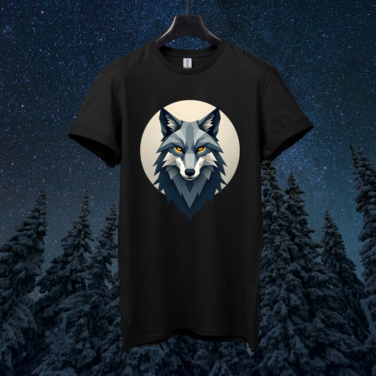 Moon Geometric Wolf T-Shirt