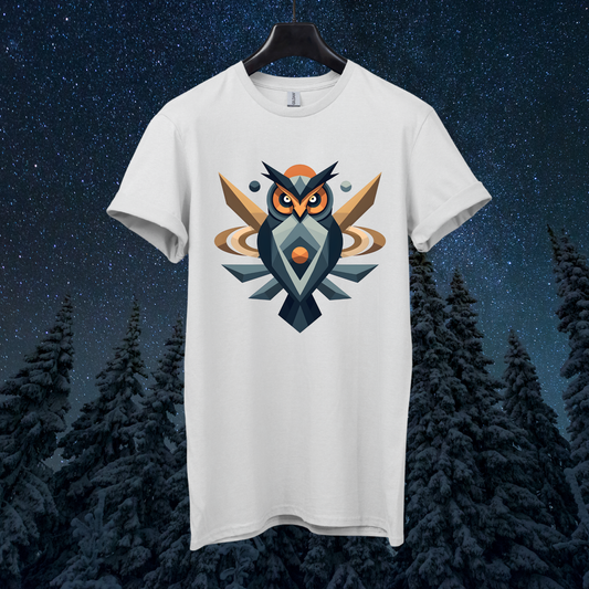 Saturn Geometric Owl T-Shirt