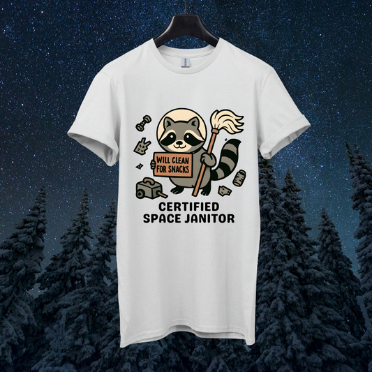 Space Janitor Raccoon T-Shirt