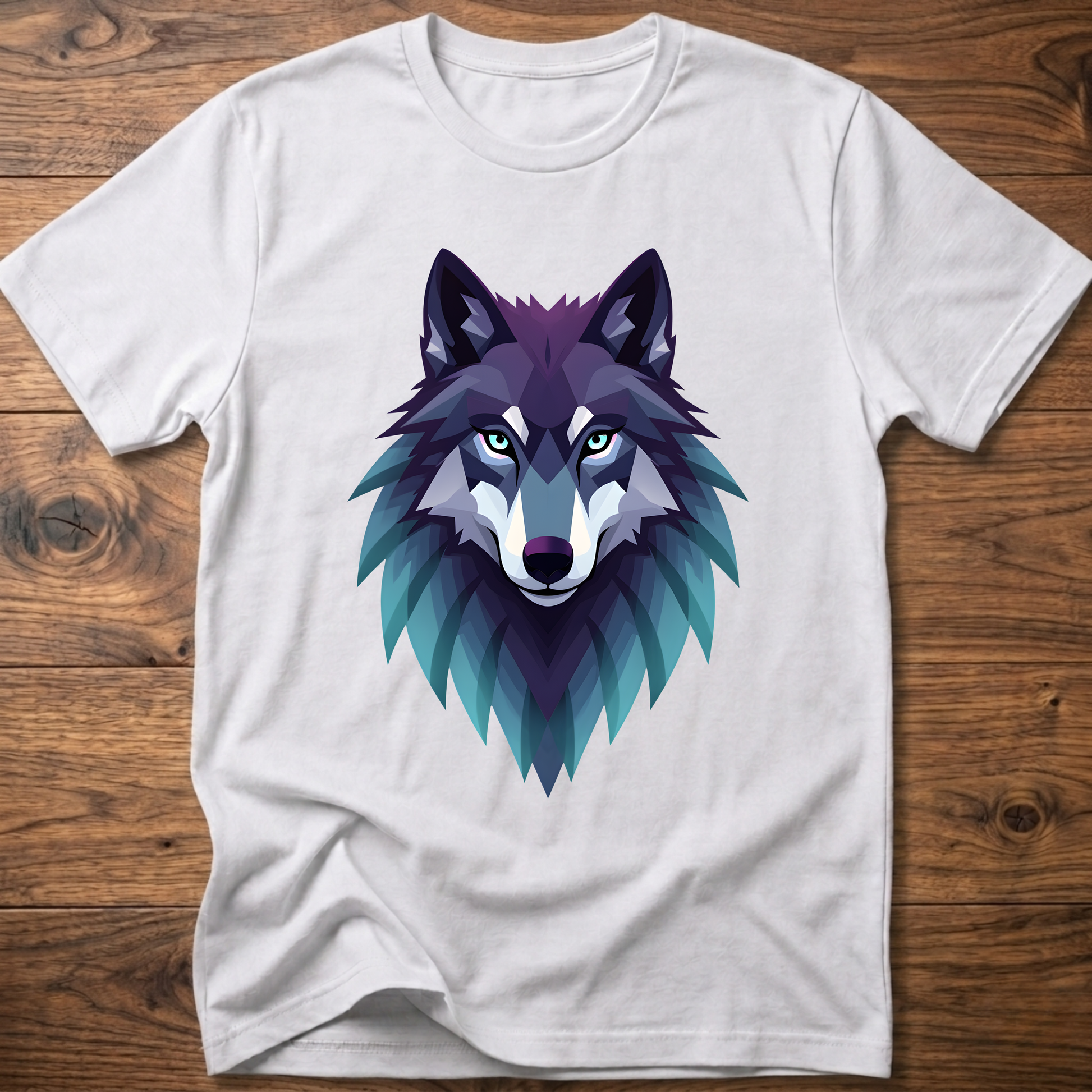 Wolf head graphic T-shirt, white