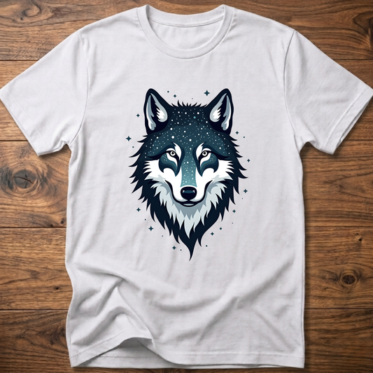Starry Wolf Head T-Shirt
