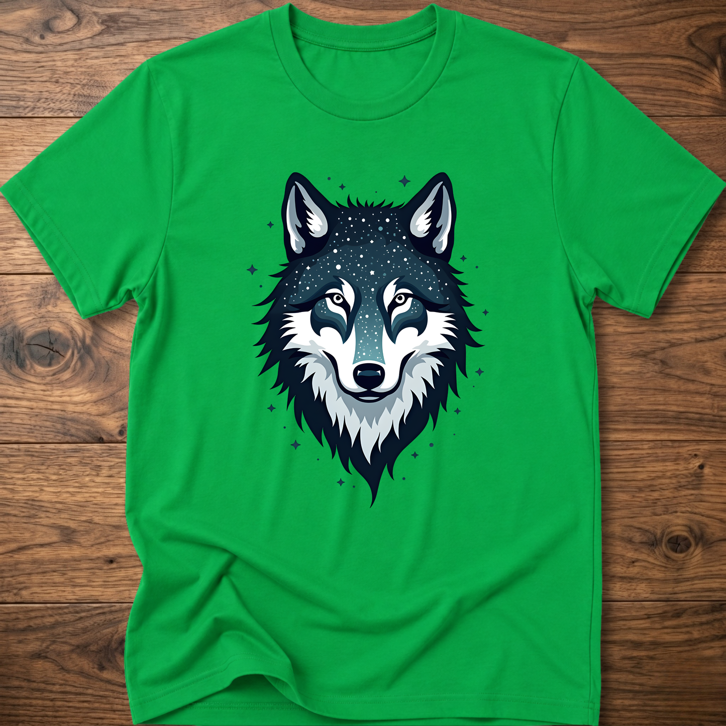Starry Wolf Head T-Shirt