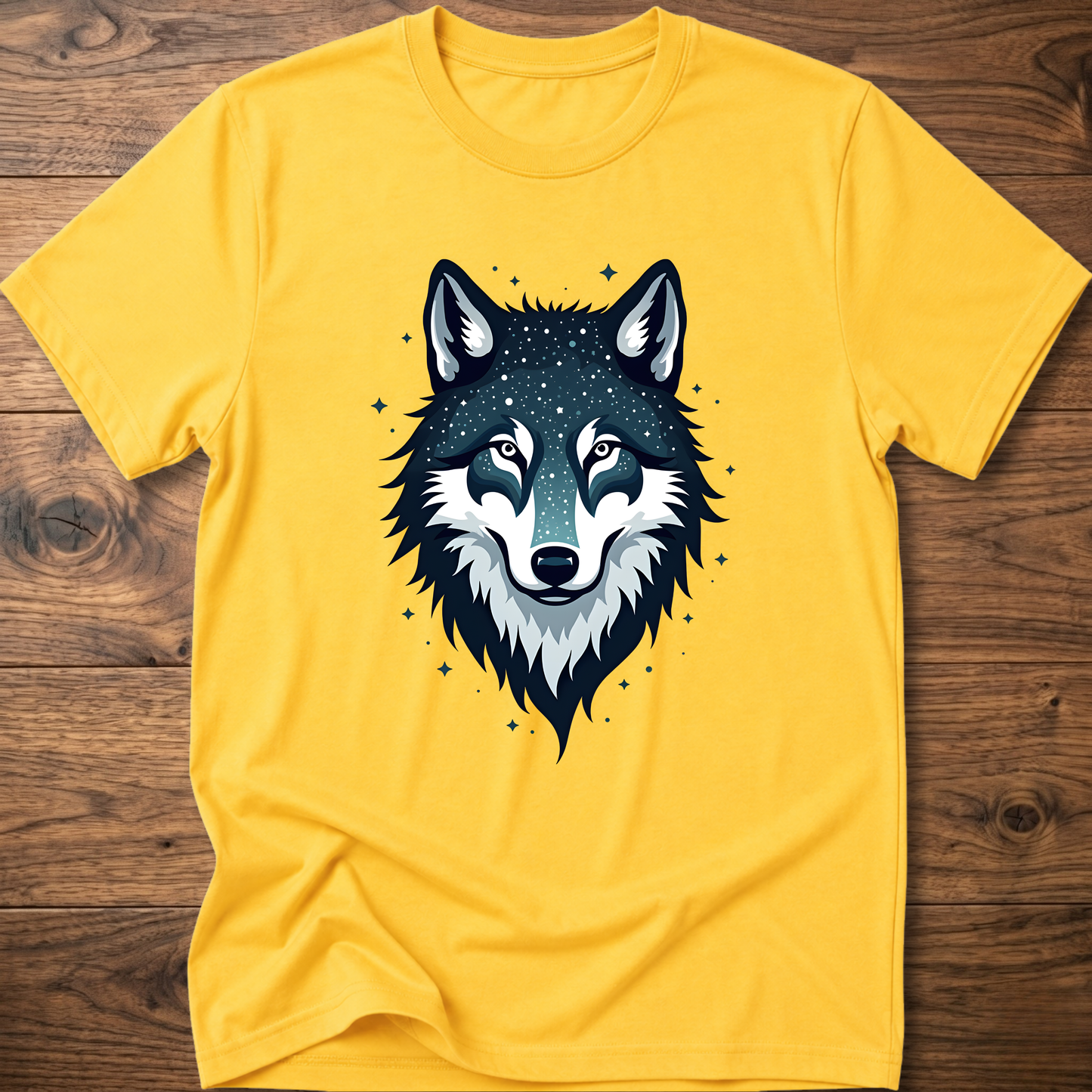 Starry Wolf Head T-Shirt