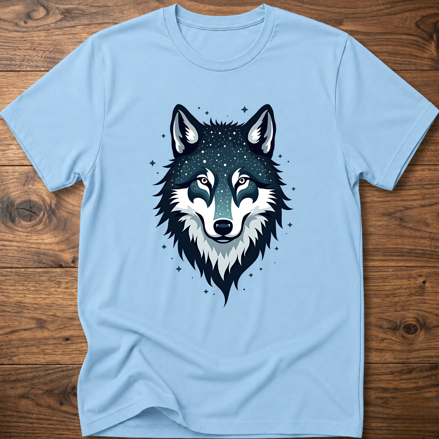 Starry Wolf Head T-Shirt