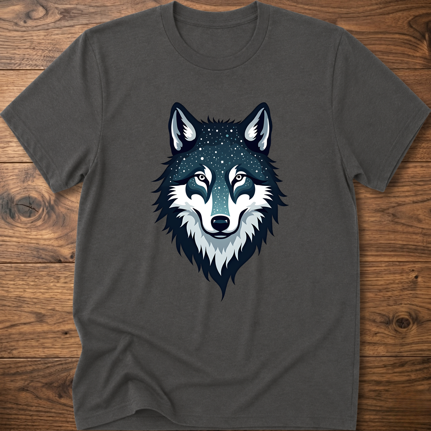 Starry Wolf Head T-Shirt