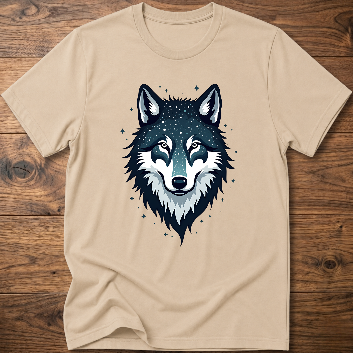 Starry Wolf Head T-Shirt