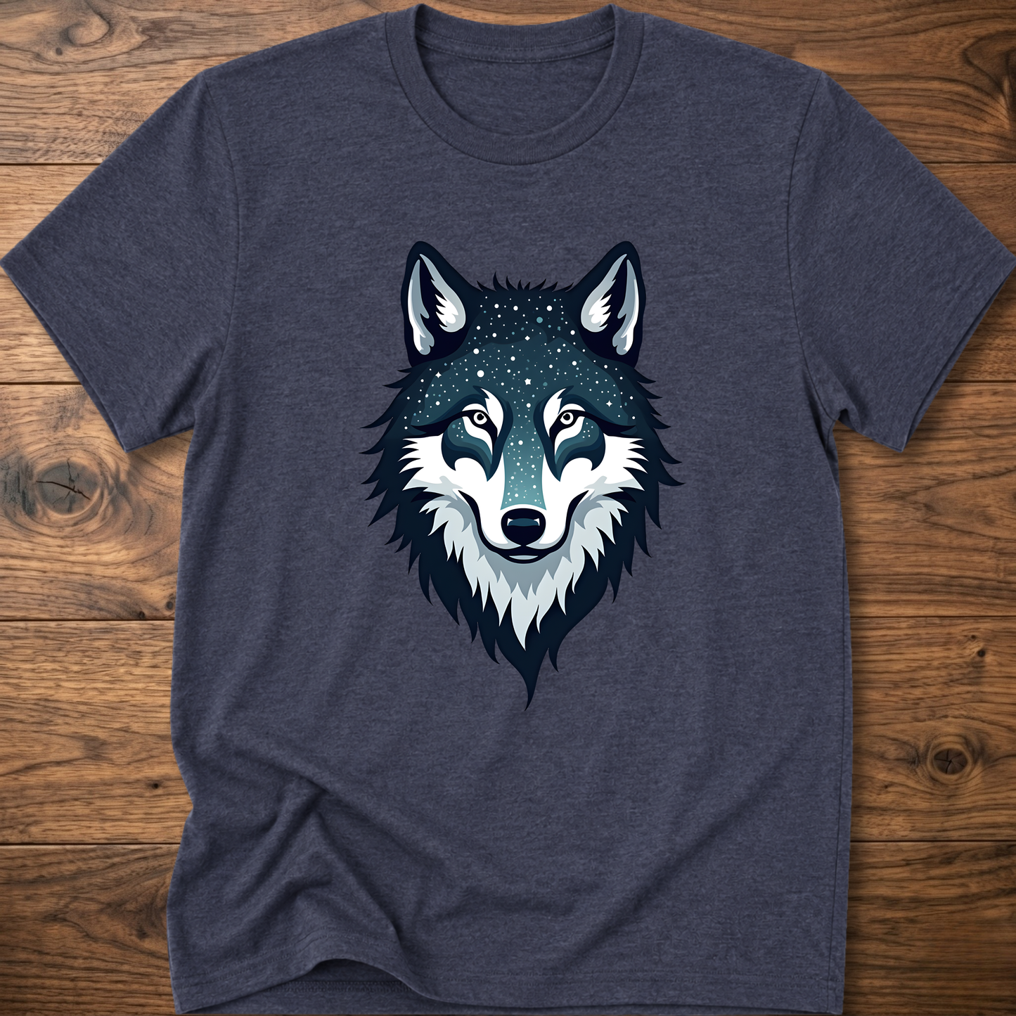 Starry Wolf Head T-Shirt