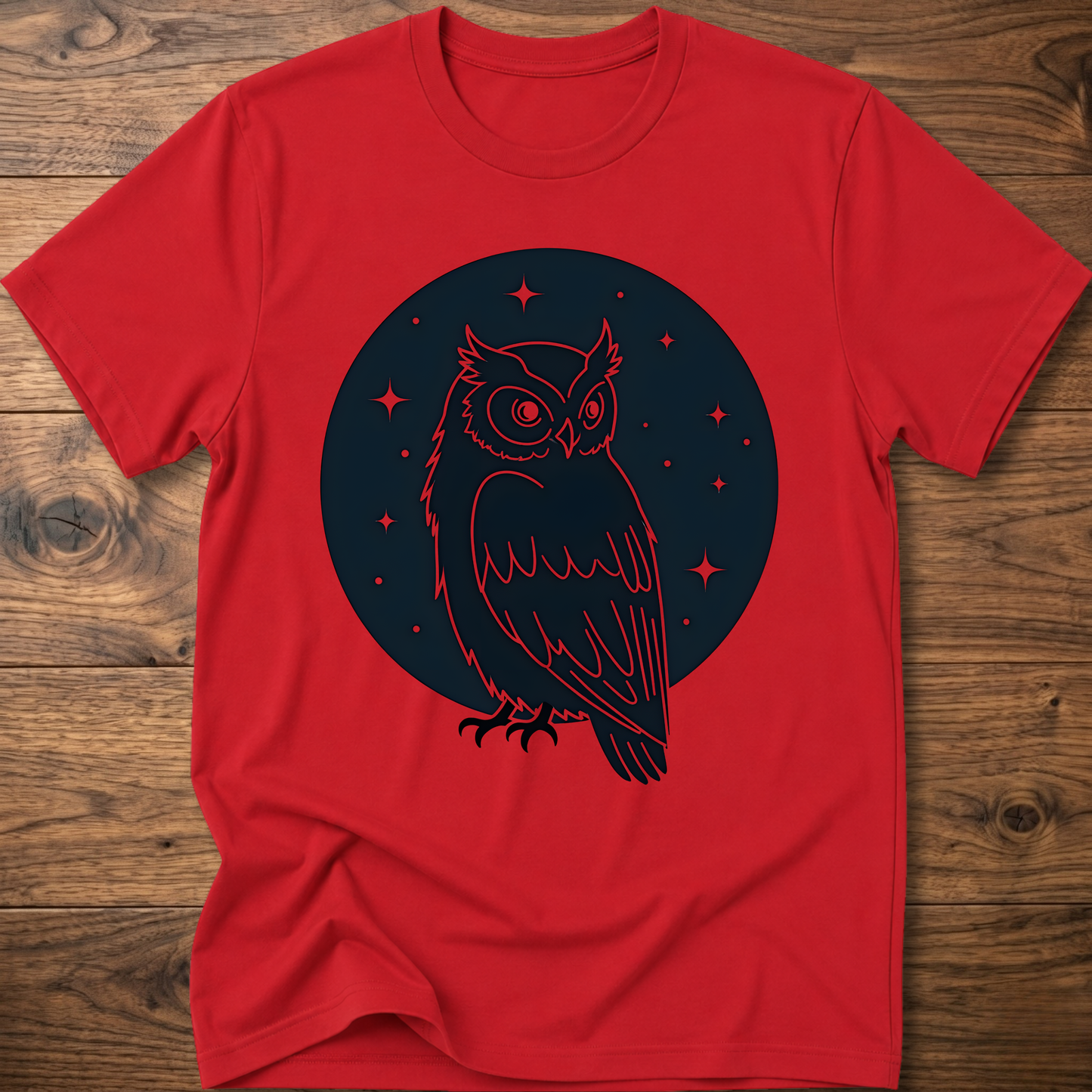 Starry Minimal Owl T-Shirt