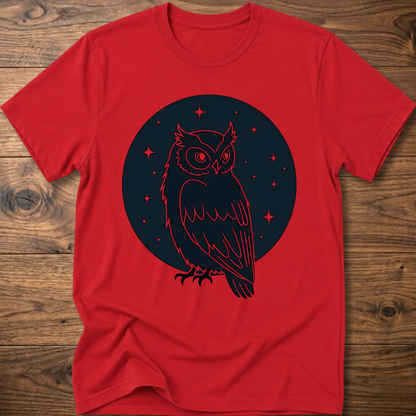 Starry Minimal Owl T-Shirt