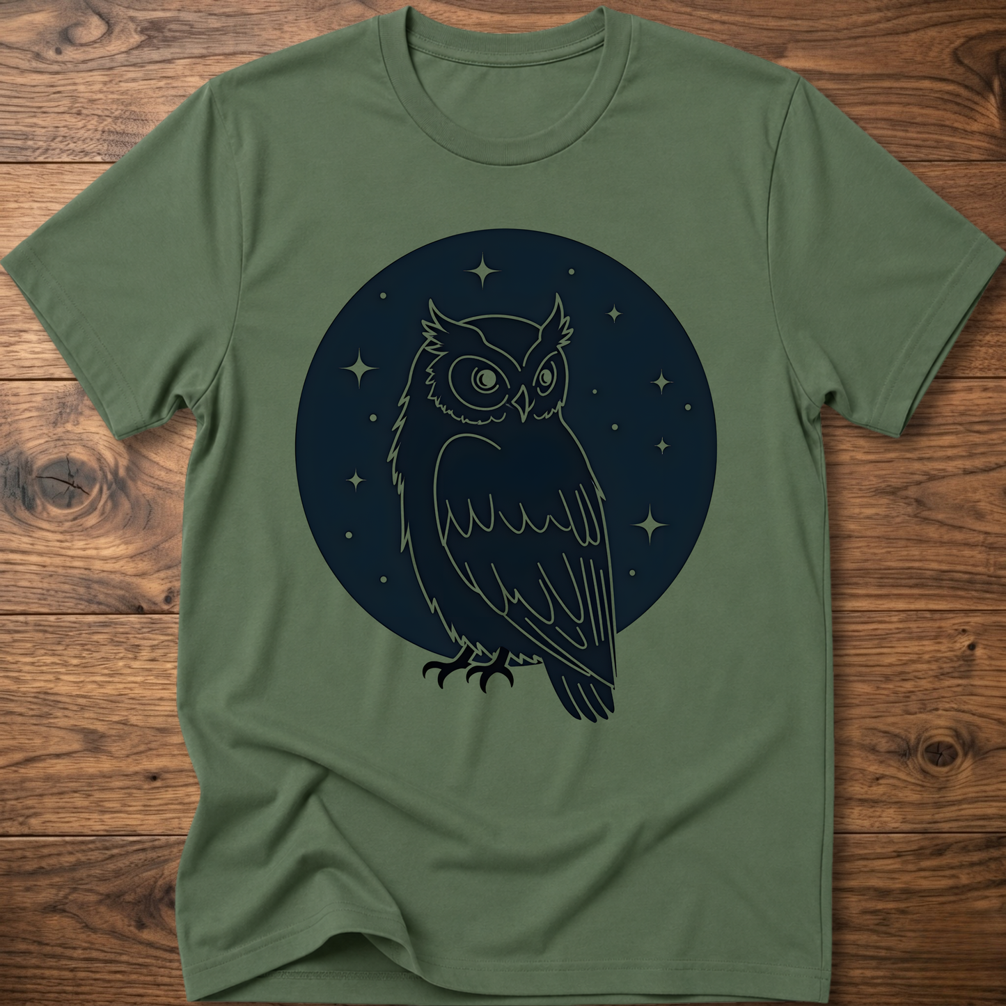 Starry Minimal Owl T-Shirt
