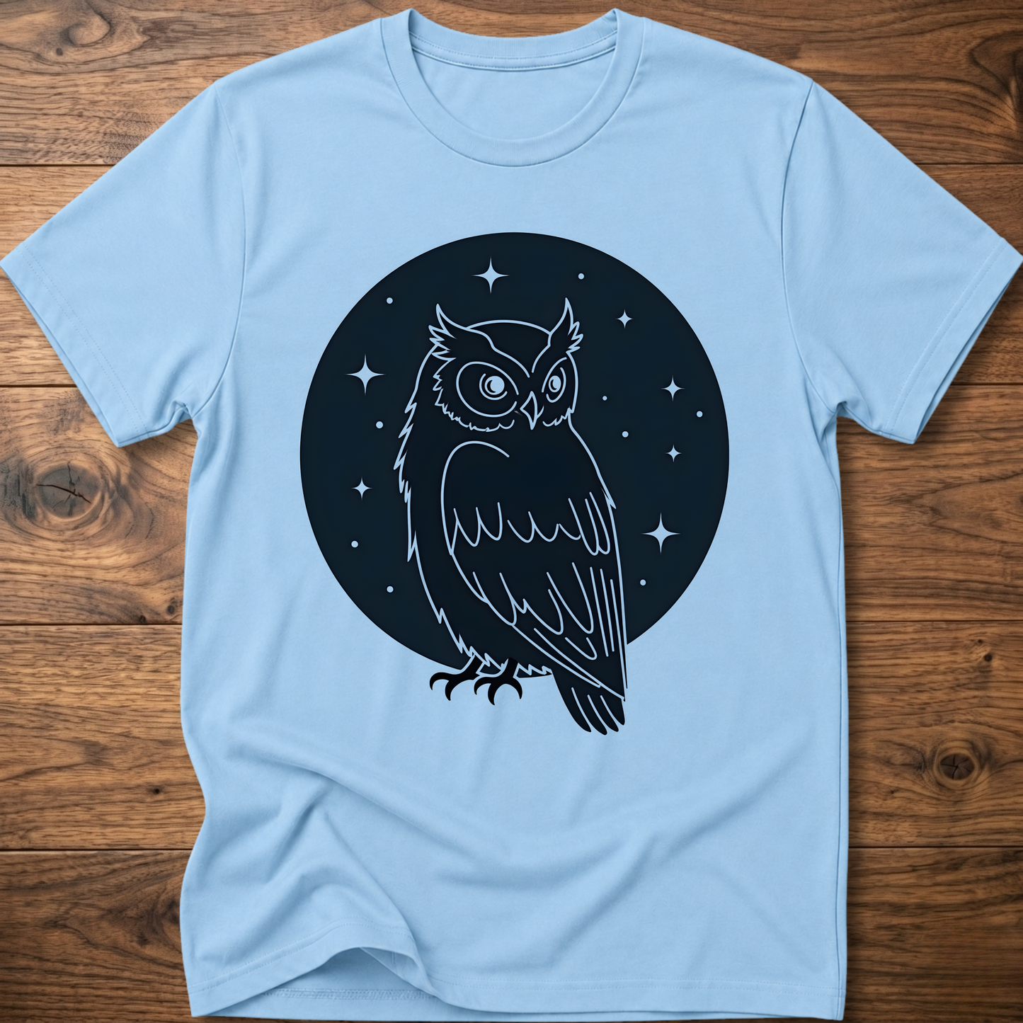 Starry Minimal Owl T-Shirt
