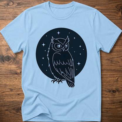 Starry Minimal Owl T-Shirt