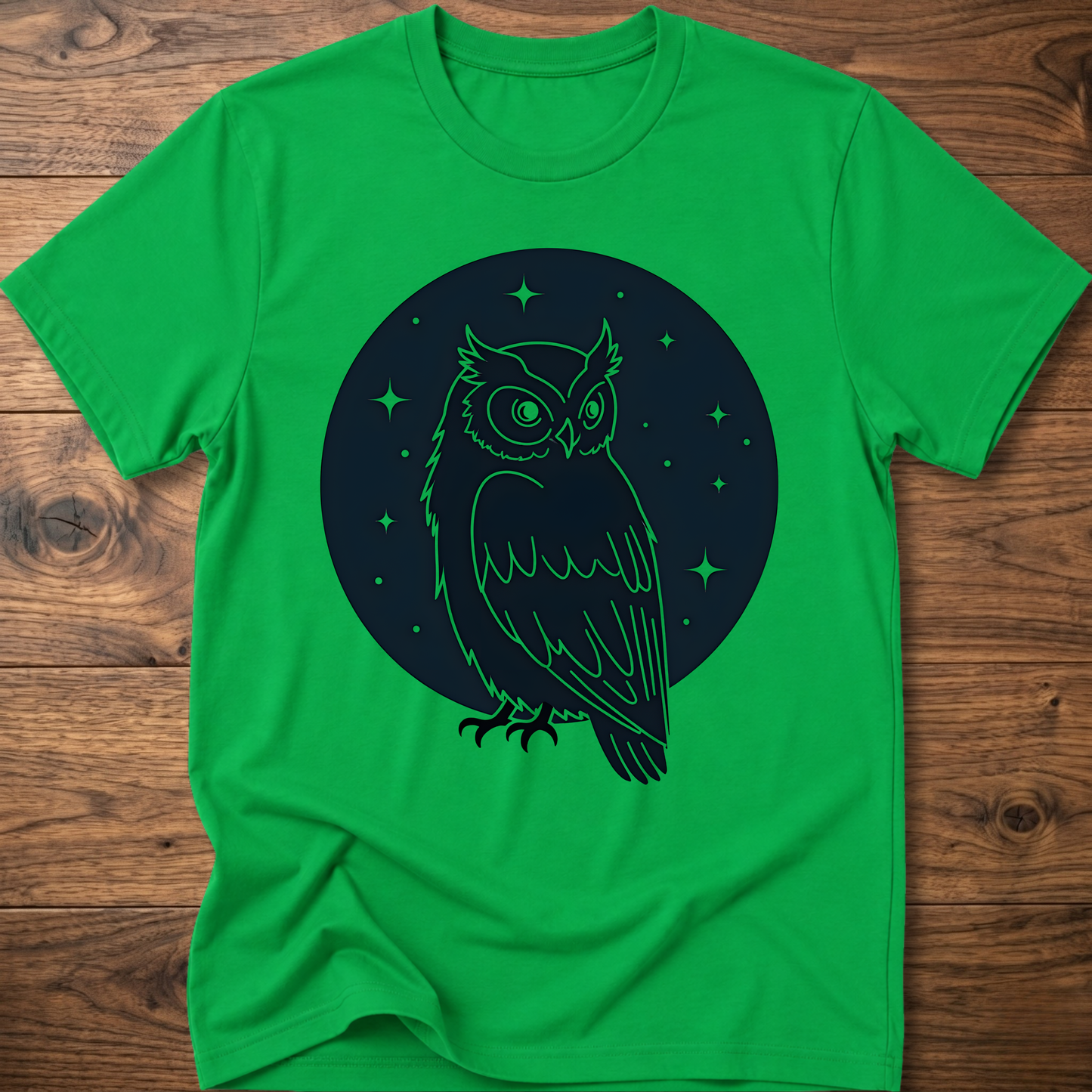 Starry Minimal Owl T-Shirt