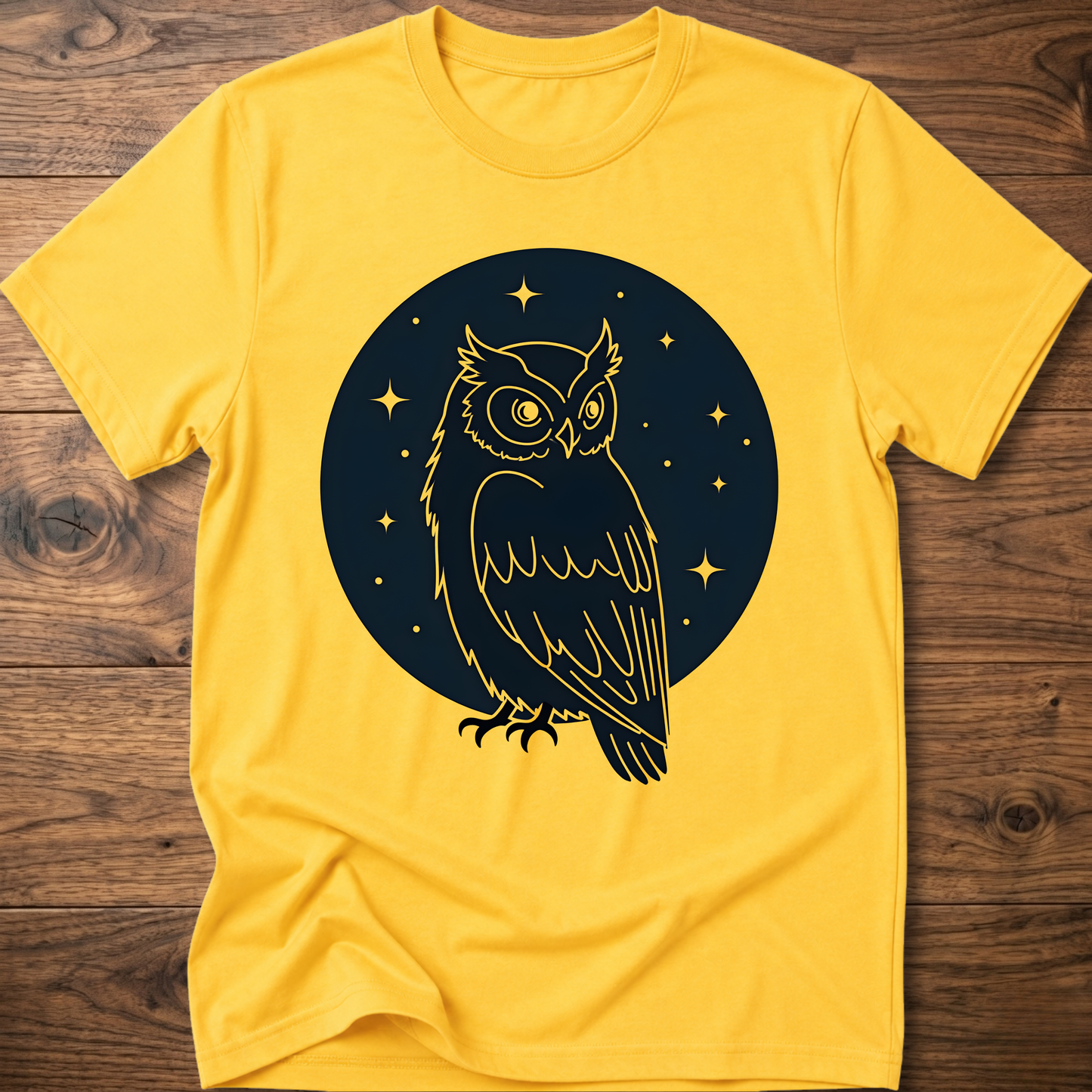 Starry Minimal Owl T-Shirt