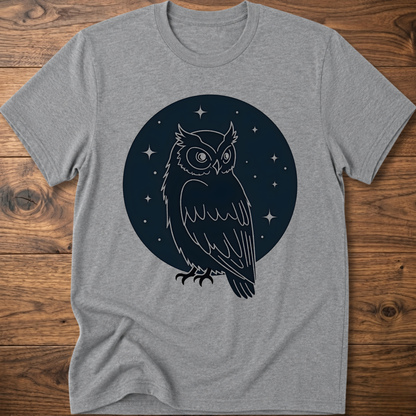 Starry Minimal Owl T-Shirt