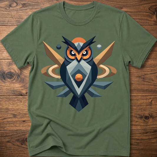Saturn Geometric Owl T-Shirt
