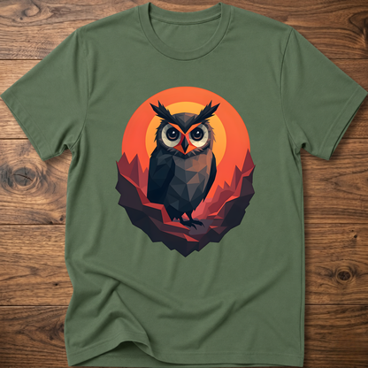 Martian Geometric Owl T-Shirt
