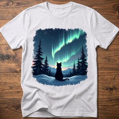 Aurora Night Cat T-Shirt