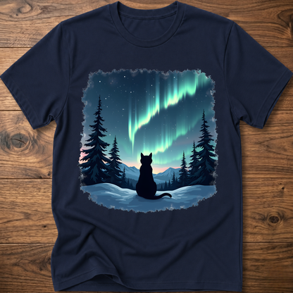 Aurora Night Cat T-Shirt
