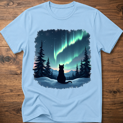 Aurora Night Cat T-Shirt