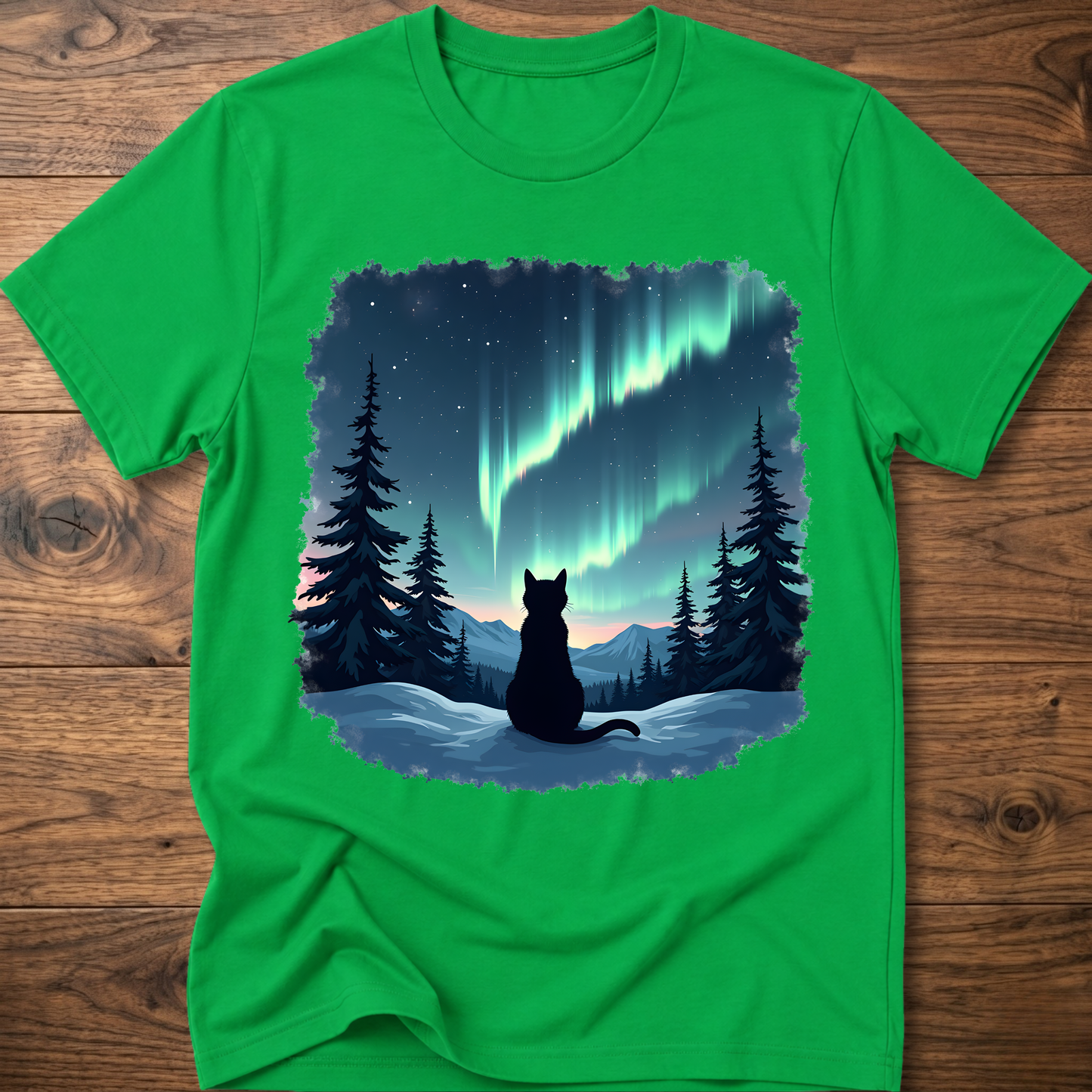 Aurora Night Cat T-Shirt