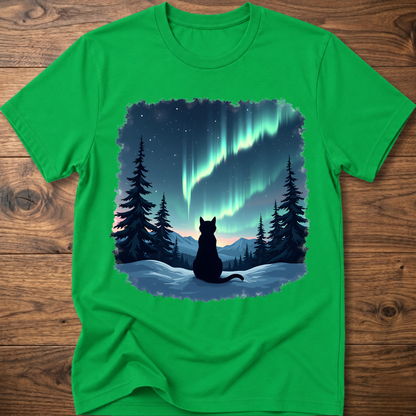 Aurora Night Cat T-Shirt