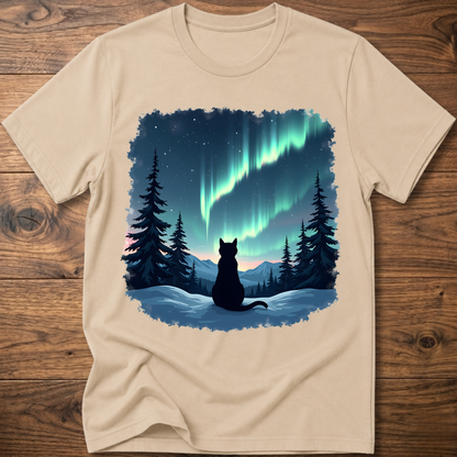 Aurora Night Cat T-Shirt