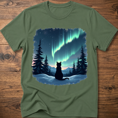 Aurora Night Cat T-Shirt