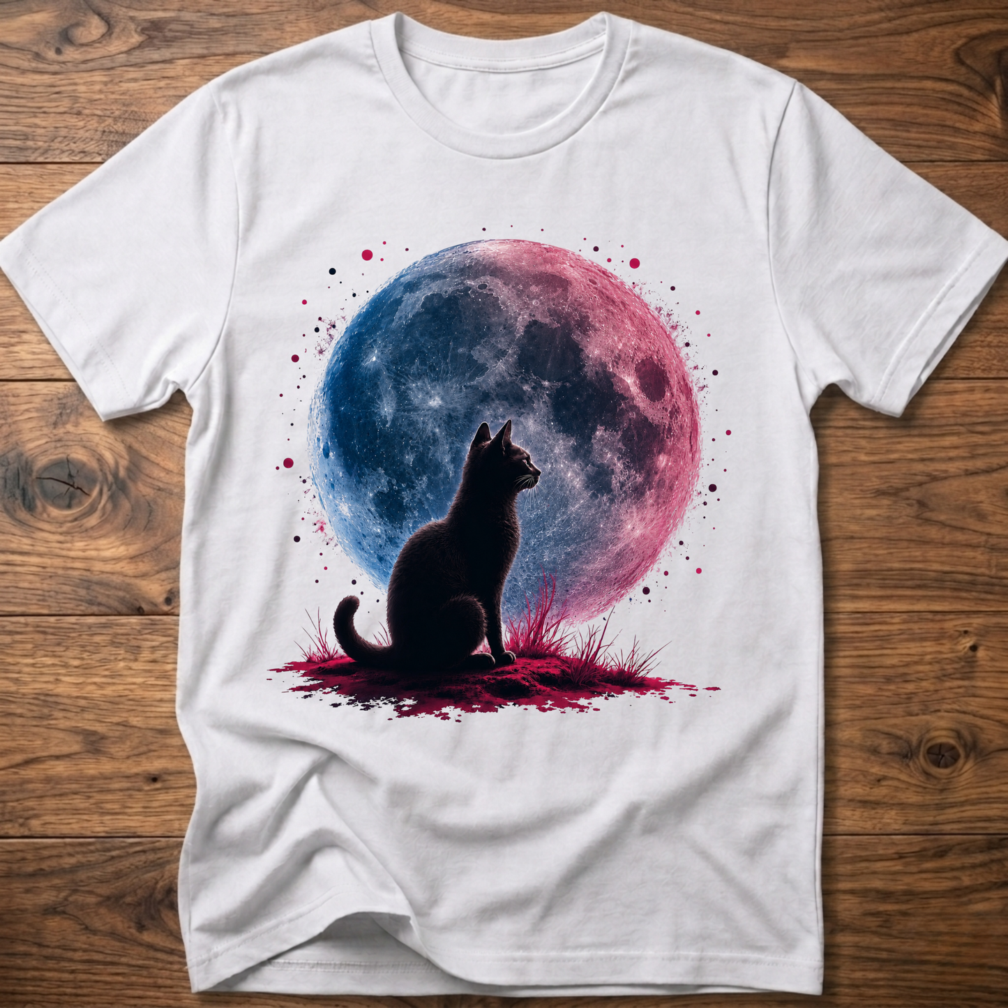 Retro Moon Cat T-Shirt