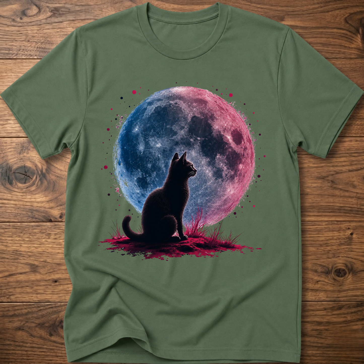 Retro Moon Cat T-Shirt