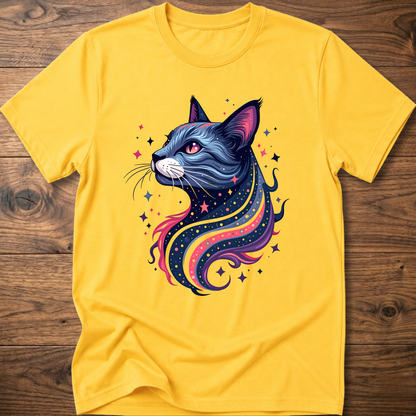 Galactic Geometric Cat T-Shirt