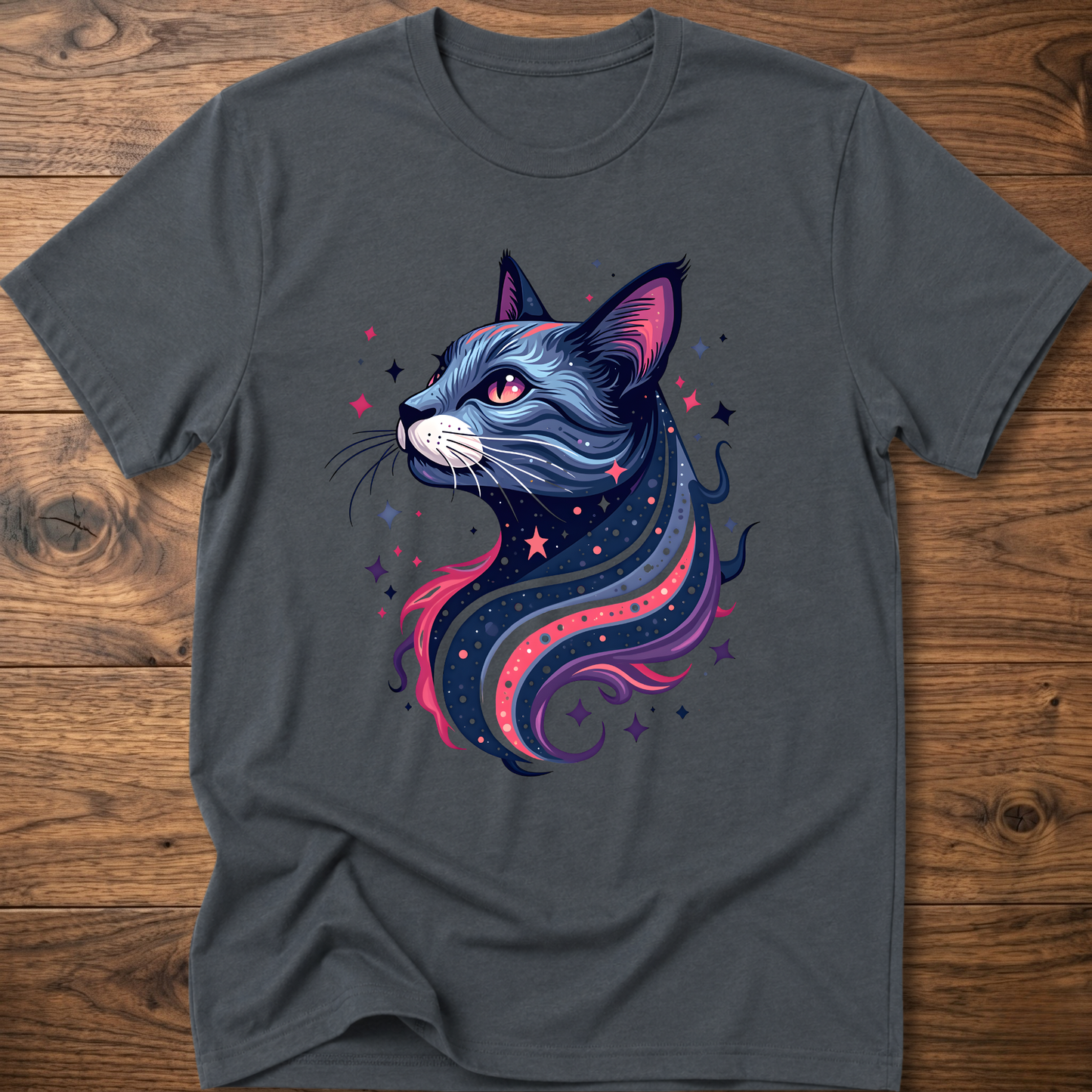 Galactic Geometric Cat T-Shirt