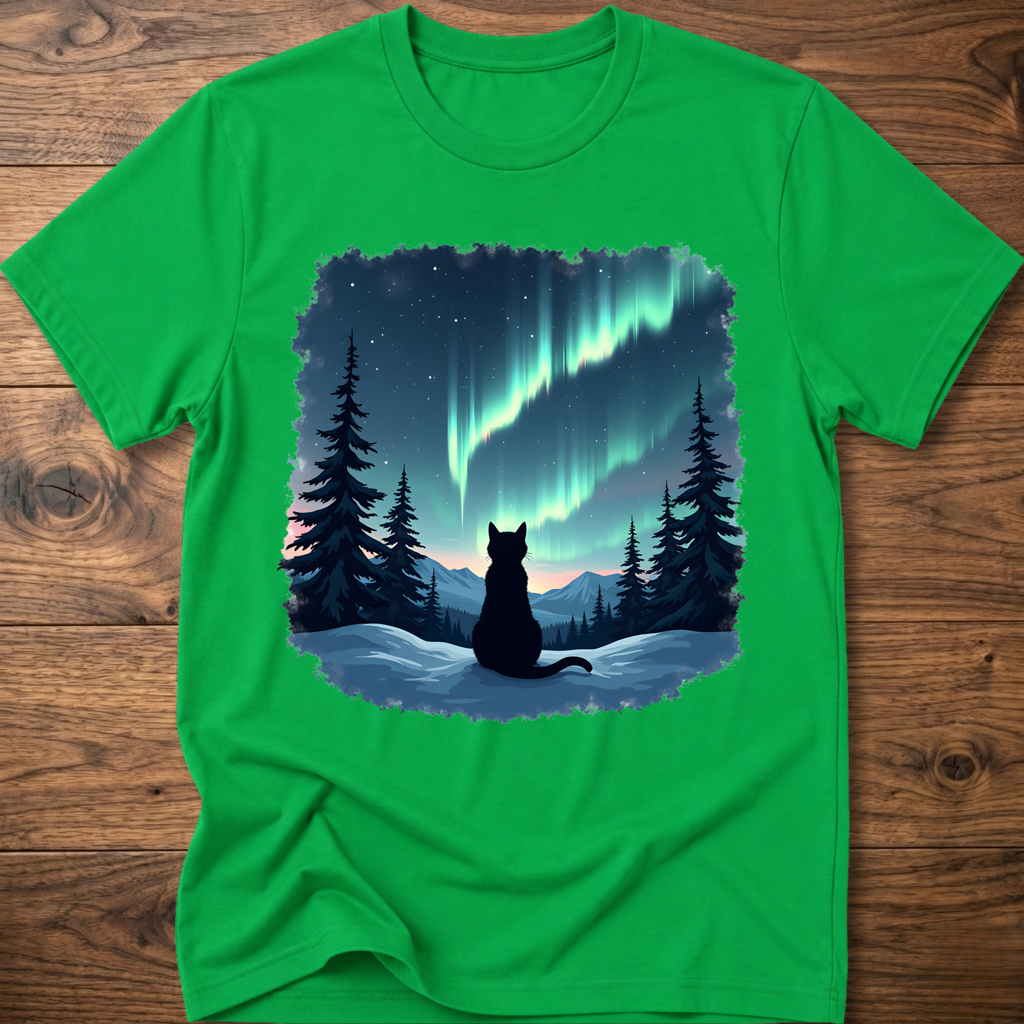 Aurora Night Cat T-Shirt