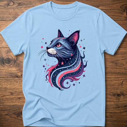 Galactic Geometric Cat T-Shirt