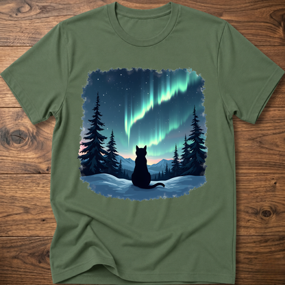 Aurora Night Cat T-Shirt