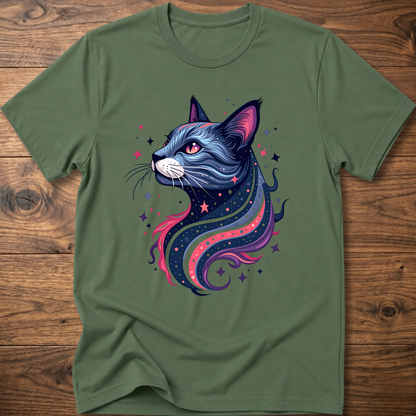 Galactic Geometric Cat T-Shirt