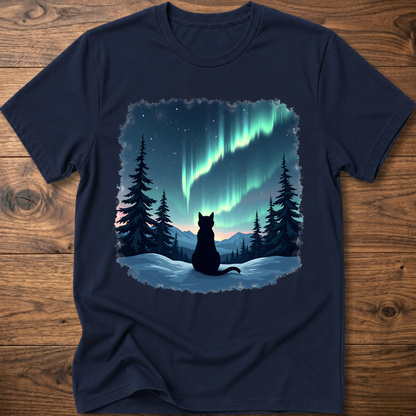 Aurora Night Cat T-Shirt