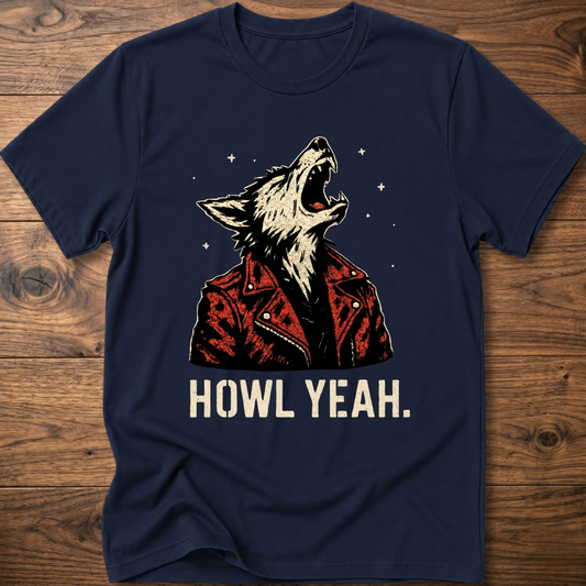Howl Yeah Rockstar Wolf T-Shirt