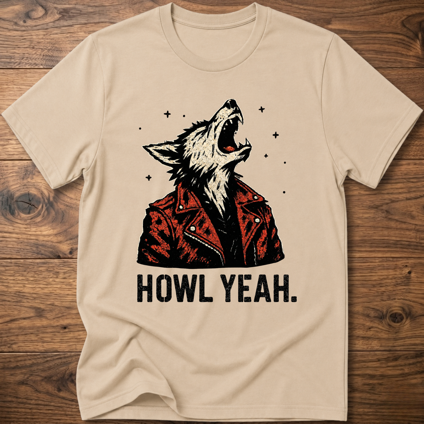 Howl Yeah Rockstar Wolf T-Shirt