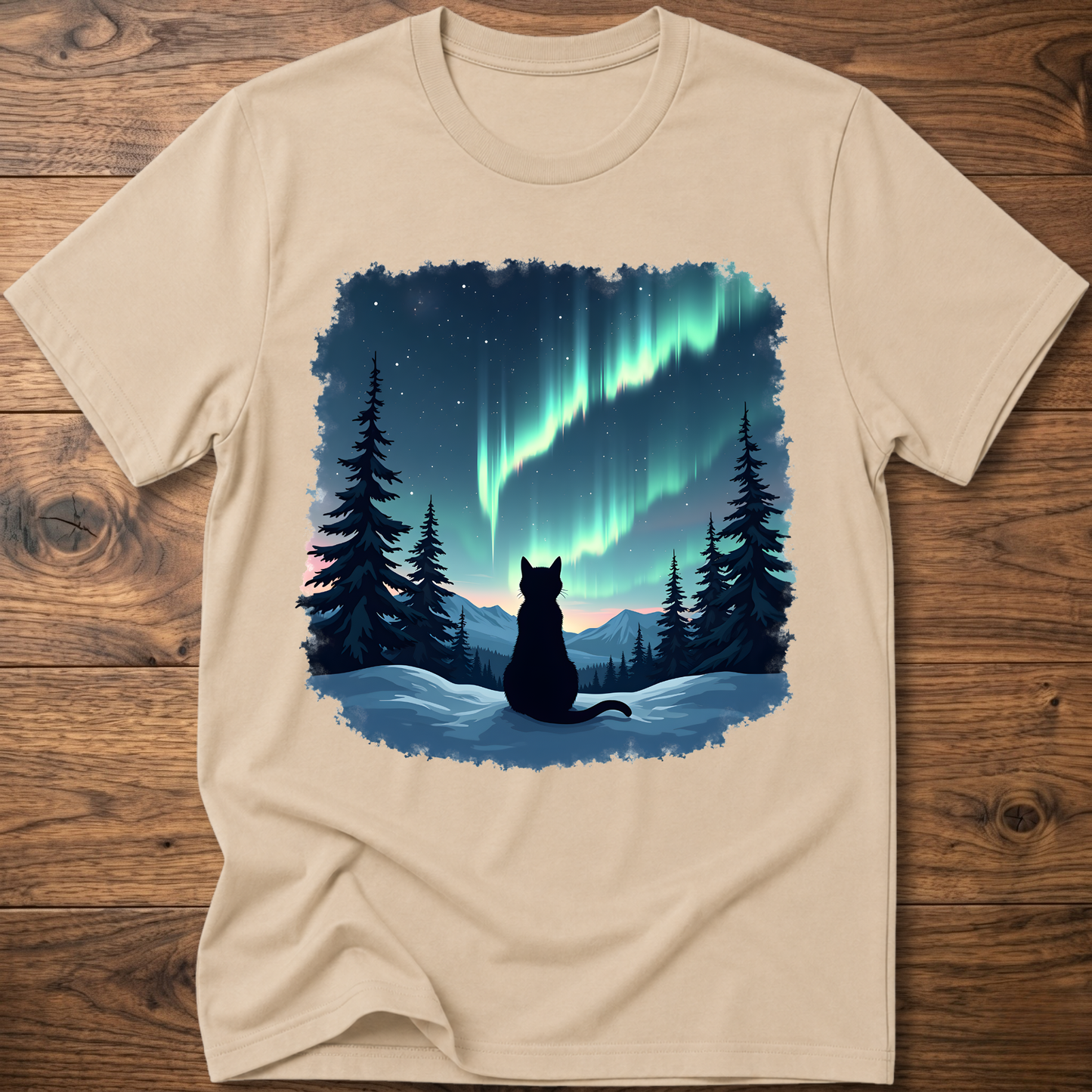 Aurora Night Cat T-Shirt