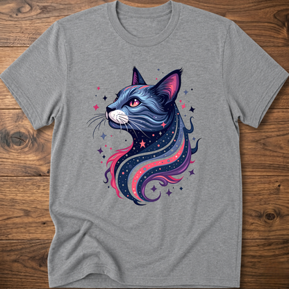 Galactic Geometric Cat T-Shirt