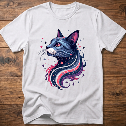 Galactic Geometric Cat T-Shirt