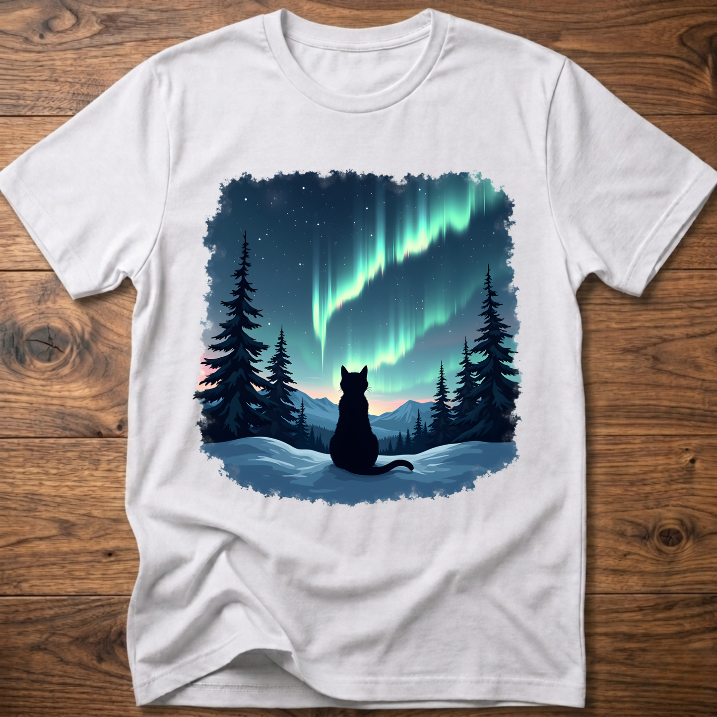 Aurora Night Cat T-Shirt