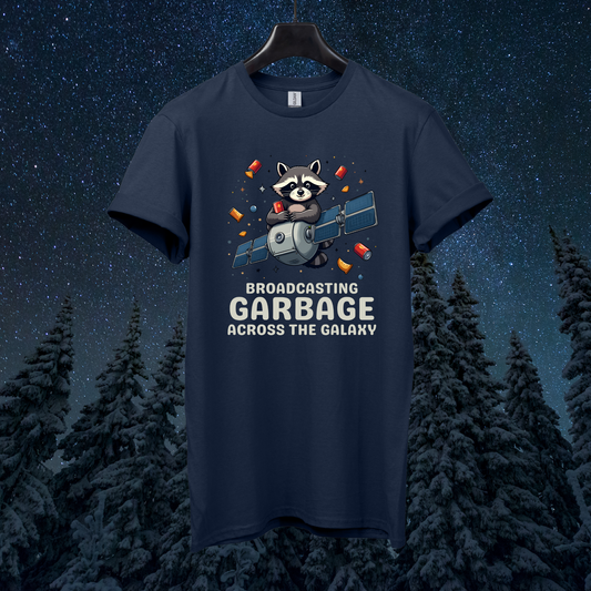 Broadcasting Garbage Raccoon T-Shirt