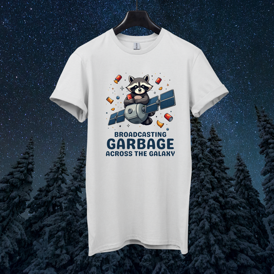 Broadcasting Garbage Raccoon T-Shirt